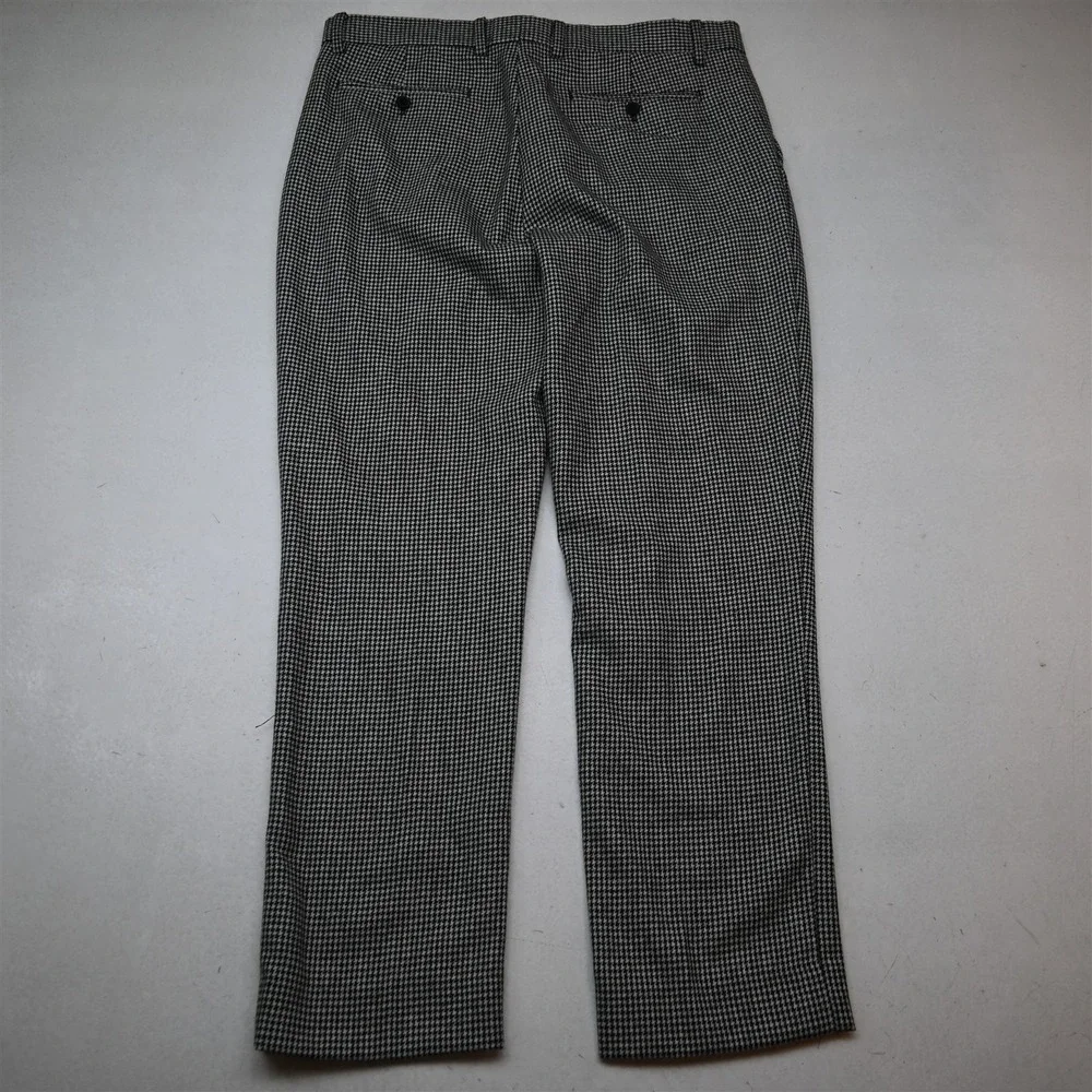 Banana Republic 44R 34x32 Houndstooth Wool Flannel Tailored Jacket Pants Suit